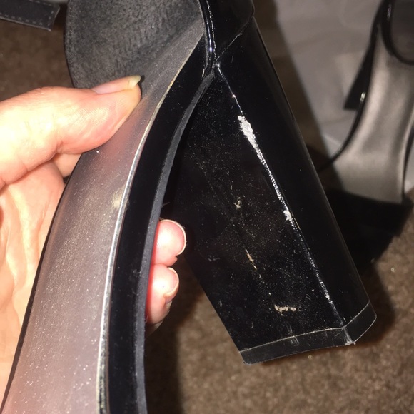 Guess strappy sandal heels black patent shantel - Picture 7 of 8